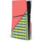 Coral Diagonal Split PS5 Slim Disk Console Skin