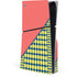 Coral Diagonal Split PS5 Slim Disk Console Skin