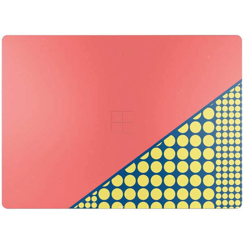 Coral Diagonal Split Surface Laptop 4 15in Skin