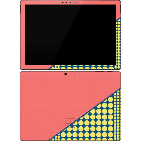 Coral Diagonal Split Surface Pro 7 Skin