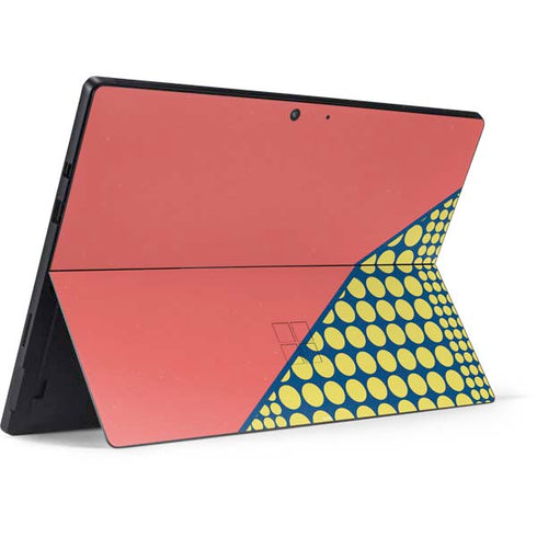 Coral Diagonal Split Surface Pro 7 Skin
