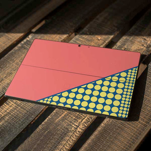 Coral Diagonal Split Surface Pro 7 Skin