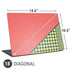 Coral Diagonal Split Universal Laptop 18in (14.6 x 10.6in) Skin