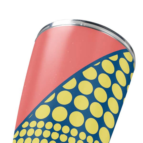 Coral Diagonal Split Yeti 20oz Tumbler Skin