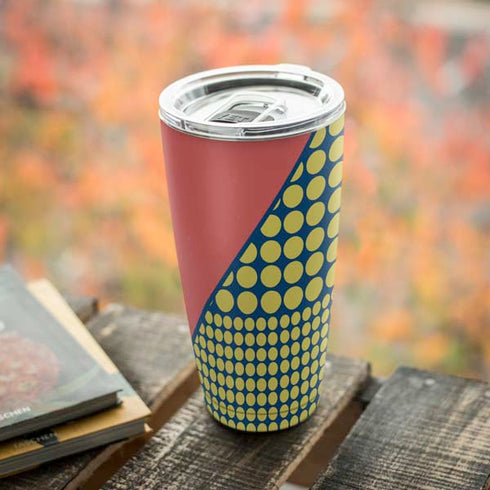 Coral Diagonal Split Yeti 20oz Tumbler Skin