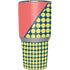 Coral Diagonal Split Yeti 30oz Rambler Tumbler Skin