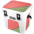 Coral Diagonal Split YETI Roadie 24 Hard Cooler Skin