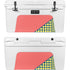 Coral Diagonal Split YETI Tundra 65 Hard Cooler Skin