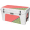 Coral Diagonal Split YETI Tundra 75 Hard Cooler Skin