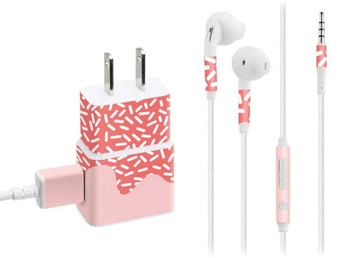 Coral Spring Sprinkles Phone Charger Skin