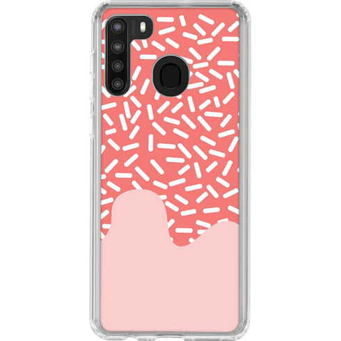 Coral Spring Sprinkles Galaxy A21 Clear Case