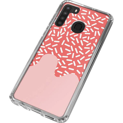 Coral Spring Sprinkles Galaxy A21 Clear Case