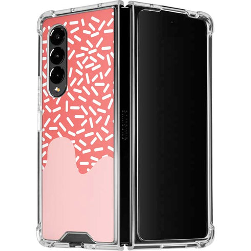 Coral Spring Sprinkles Galaxy Z Fold4 5G Clear Case