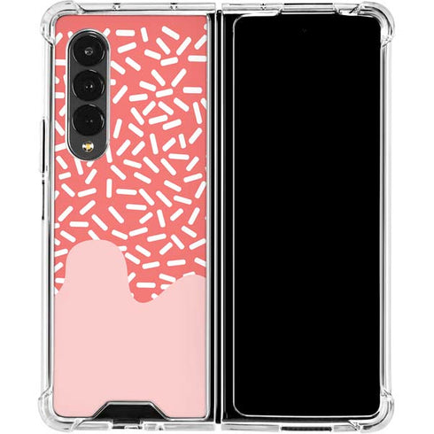 Coral Spring Sprinkles Galaxy Z Fold4 5G Clear Case