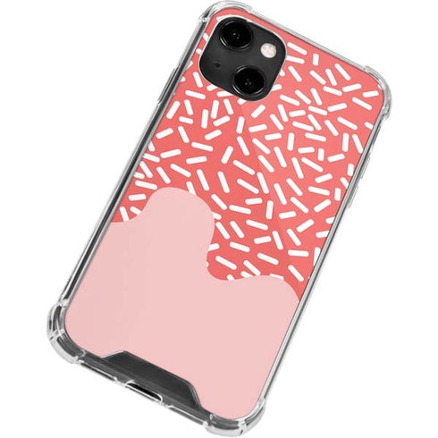 Coral Spring Sprinkles iPhone 14 Clear Case