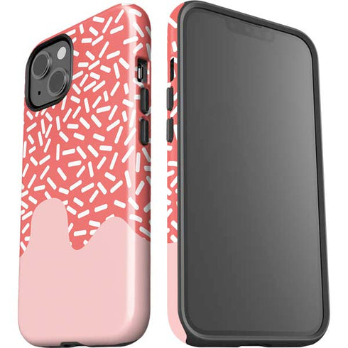 Coral Spring Sprinkles iPhone 15 Plus Impact Case