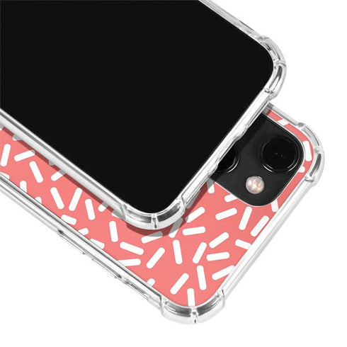 Coral Spring Sprinkles iPhone 14 Plus Clear Case