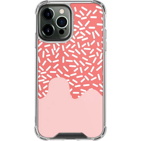 Coral Spring Sprinkles iPhone 14 Pro Max Clear Case