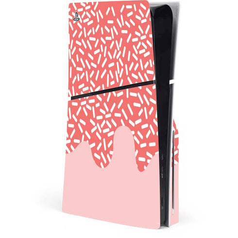 Coral Spring Sprinkles PS5 Slim Disk Console Skin