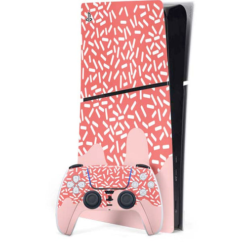 Coral Spring Sprinkles PS5 Slim Digital Edition Console Skin