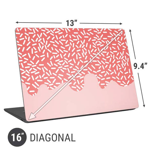 Coral Spring Sprinkles Universal Laptop 16in (13 x 9.4in) Skin
