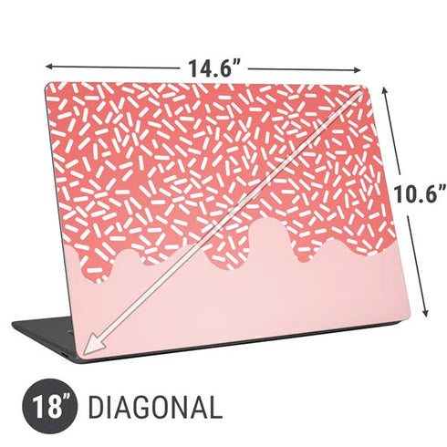 Coral Spring Sprinkles Universal Laptop 18in (14.6 x 10.6in) Skin