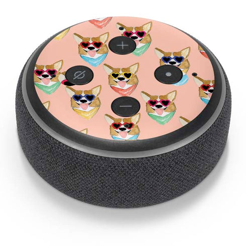 Bouffants and Broken Hearts Corgi Love Amazon Echo Dot Skin
