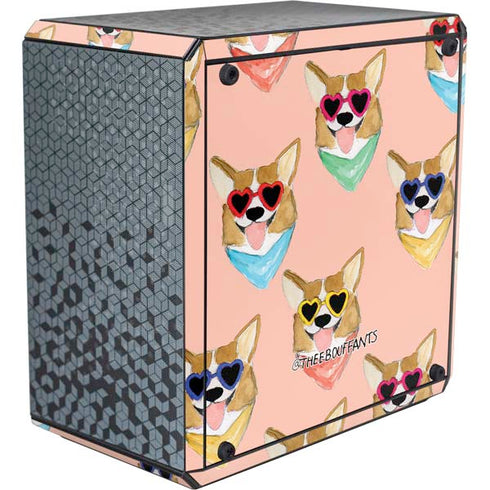 Bouffants and Broken Hearts Corgi Love Cooler Master MasterBox Q300L Mini Tower Skin