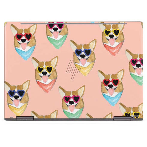 Bouffants and Broken Hearts Corgi Love HP Envy Skin