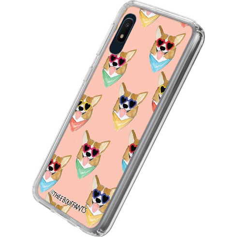 Bouffants and Broken Hearts Corgi Love Galaxy A10e Clear Case