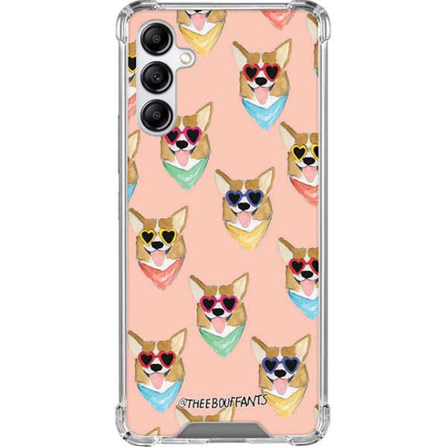Bouffants and Broken Hearts Corgi Love Galaxy A14 5G Clear Case