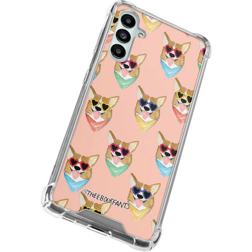 Bouffants and Broken Hearts Corgi Love Galaxy A14 5G Clear Case