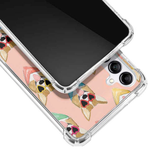 Bouffants and Broken Hearts Corgi Love Galaxy A14 5G Clear Case