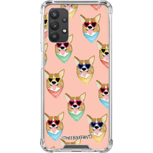 Bouffants and Broken Hearts Corgi Love Galaxy A32 5G Clear Case