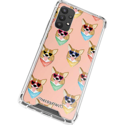 Bouffants and Broken Hearts Corgi Love Galaxy A32 5G Clear Case