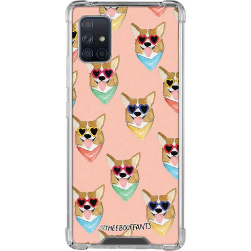 Bouffants and Broken Hearts Corgi Love Galaxy A51 5G Clear Case