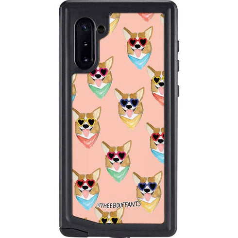 Bouffants and Broken Hearts Corgi Love Galaxy Note 10 Waterproof Case