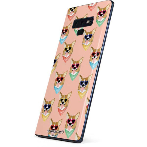 Bouffants and Broken Hearts Corgi Love Galaxy Note 9 Skin