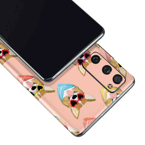 Bouffants and Broken Hearts Corgi Love Galaxy S20 Fan Edition Skin