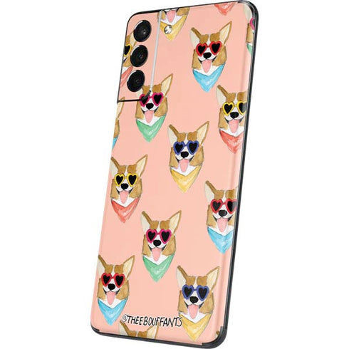 Bouffants and Broken Hearts Corgi Love Galaxy S21 Plus 5G Skin