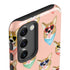 Bouffants and Broken Hearts Corgi Love Galaxy S23 Plus Pro Case