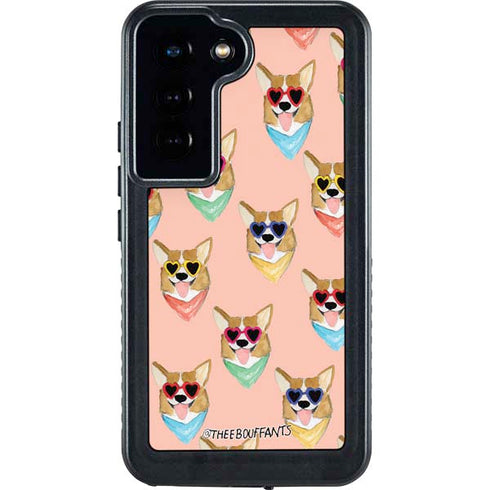 Bouffants and Broken Hearts Corgi Love Galaxy S23 Waterproof Case