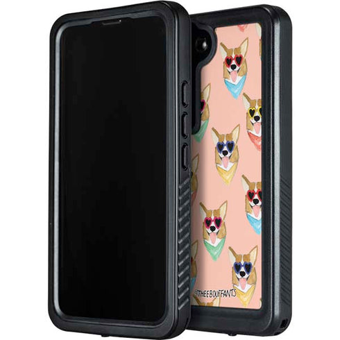 Bouffants and Broken Hearts Corgi Love Galaxy S23 Waterproof Case