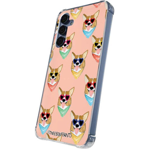 Bouffants and Broken Hearts Corgi Love Galaxy S24 Clear Case