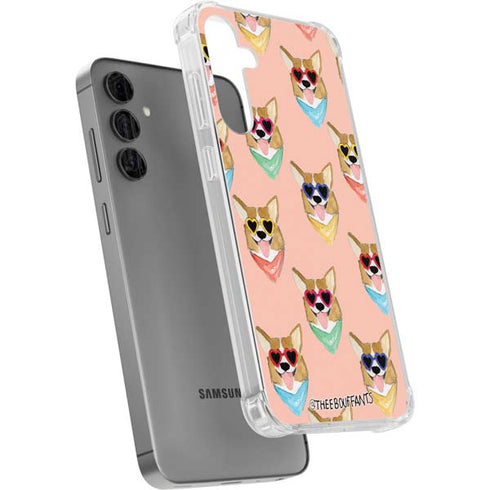 Bouffants and Broken Hearts Corgi Love Galaxy S24 Plus Clear Case