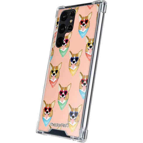 Bouffants and Broken Hearts Corgi Love Galaxy S24 Ultra Clear Case