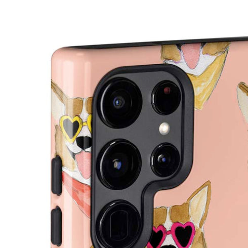 Bouffants and Broken Hearts Corgi Love Galaxy S24 Ultra Impact Case