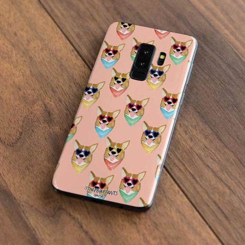 Bouffants and Broken Hearts Corgi Love Galaxy S9 Plus Skin