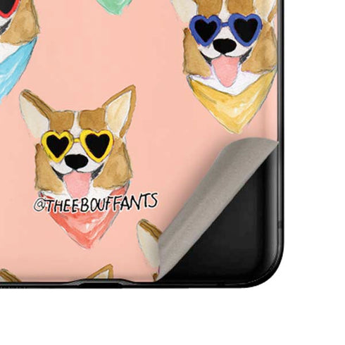 Bouffants and Broken Hearts Corgi Love Galaxy Z Flip Skin