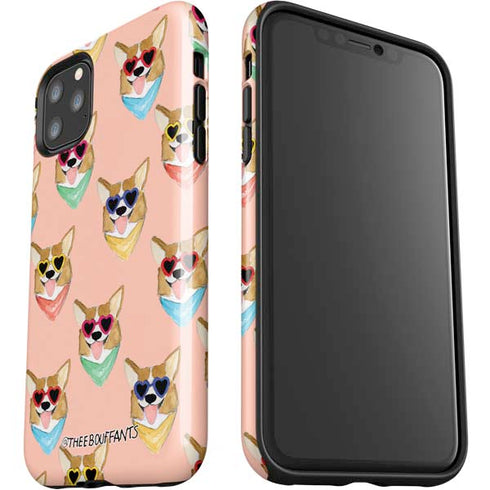 Bouffants and Broken Hearts Corgi Love iPhone 11 Pro Max Impact Case